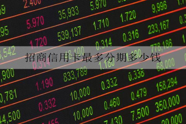 招商信用卡最多分期多少錢？商場分期有什么優(yōu)勢？