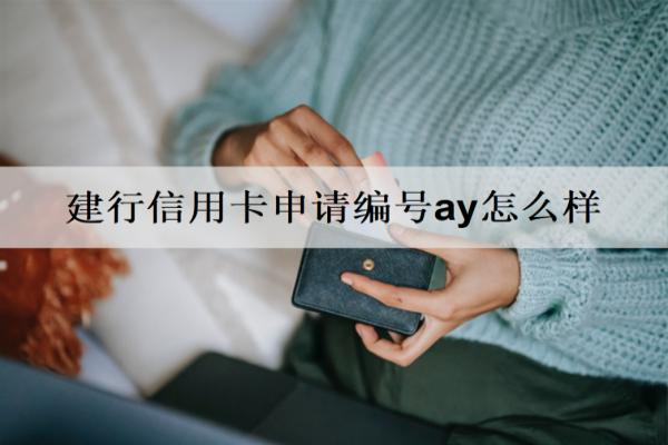建行信用卡申請(qǐng)編號(hào)ay怎么樣？申請(qǐng)方法有哪些？