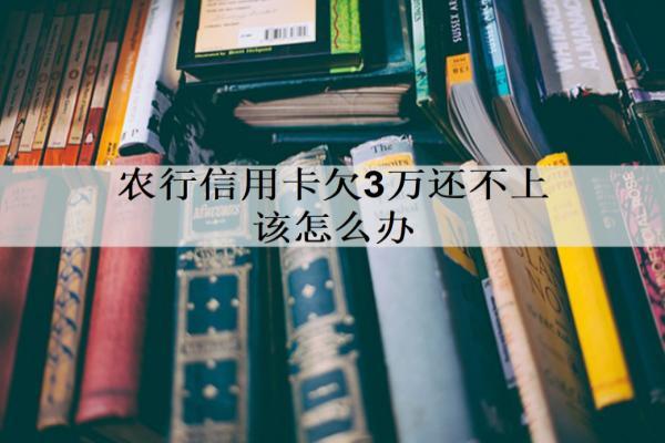 農(nóng)行信用卡欠3萬(wàn)還不上該怎么辦？詳細(xì)解決辦法介紹