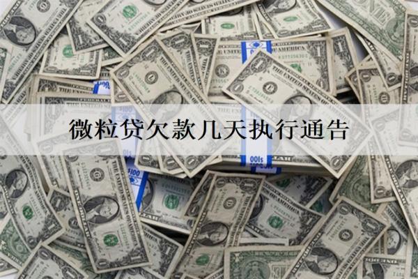 微粒貸欠款幾天執(zhí)行通告？