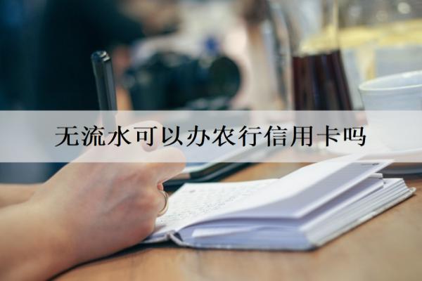 無流水可以辦農(nóng)行信用卡嗎？