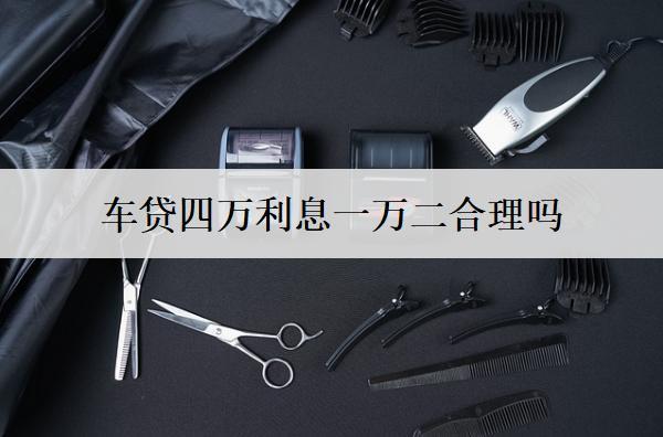 車貸四萬(wàn)利息一萬(wàn)二合理嗎？