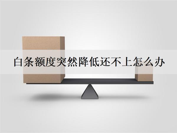 白條額度突然降低還不上怎么辦？介紹4個(gè)解決辦法
