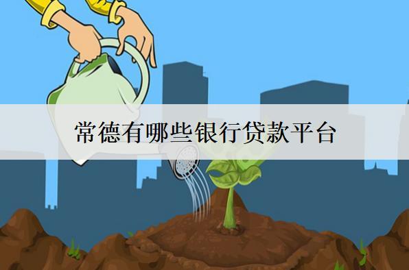 常德有哪些銀行貸款平臺？介紹10個銀行貸款平臺