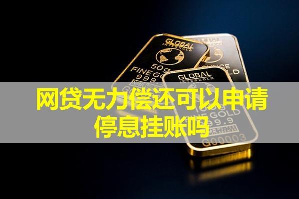網(wǎng)貸無力償還可以申請停息掛賬嗎？