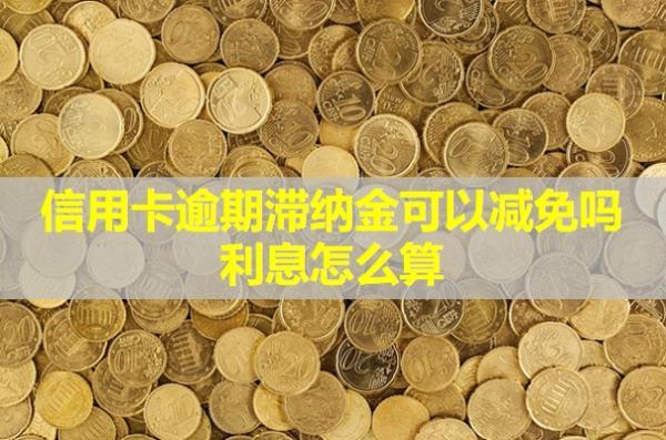 信用卡逾期滯納金可以減免嗎？利息怎么算？