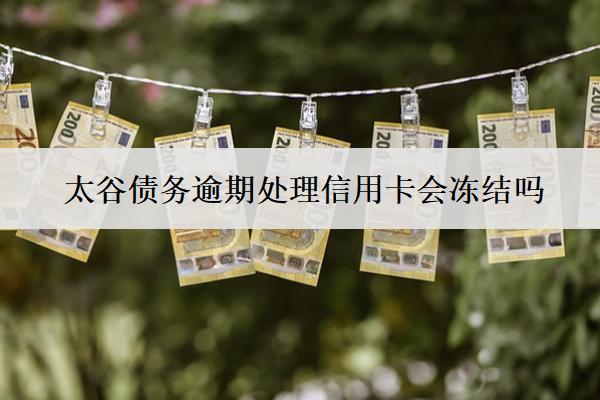太谷債務(wù)逾期處理信用卡會(huì)凍結(jié)嗎？