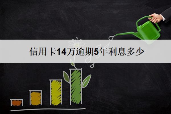 信用卡14萬逾期5年利息多少？太高怎么辦？