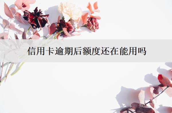 信用卡逾期后額度還在能用嗎