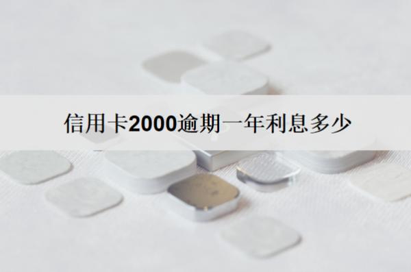 信用卡2000逾期一年利息多少？能減免嗎？