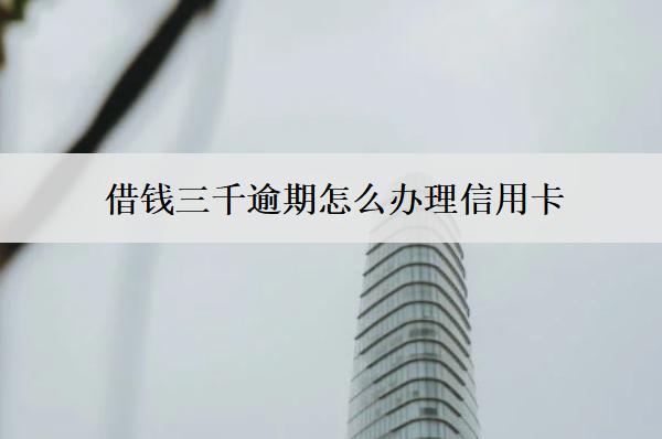 借錢三千逾期怎么辦理信用卡？有什么影響？