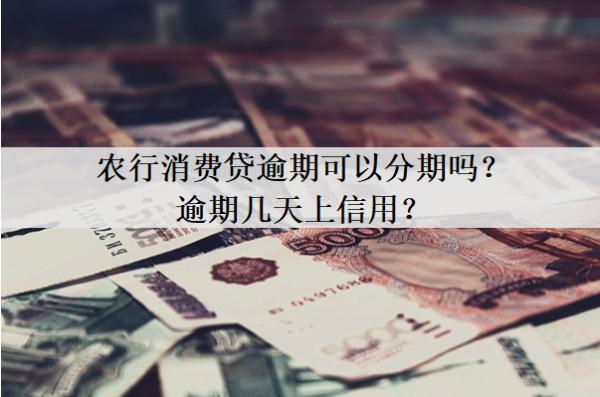 農(nóng)行消費貸逾期可以分期嗎？逾期幾天上信用？
