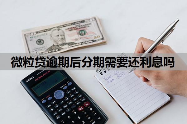 微粒貸逾期后分期需要還利息嗎