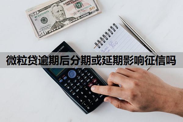 微粒貸逾期后分期或延期影響征信嗎？逾期多久會影響征信記錄？