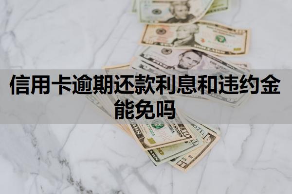 信用卡逾期還款利息和違約金能免嗎